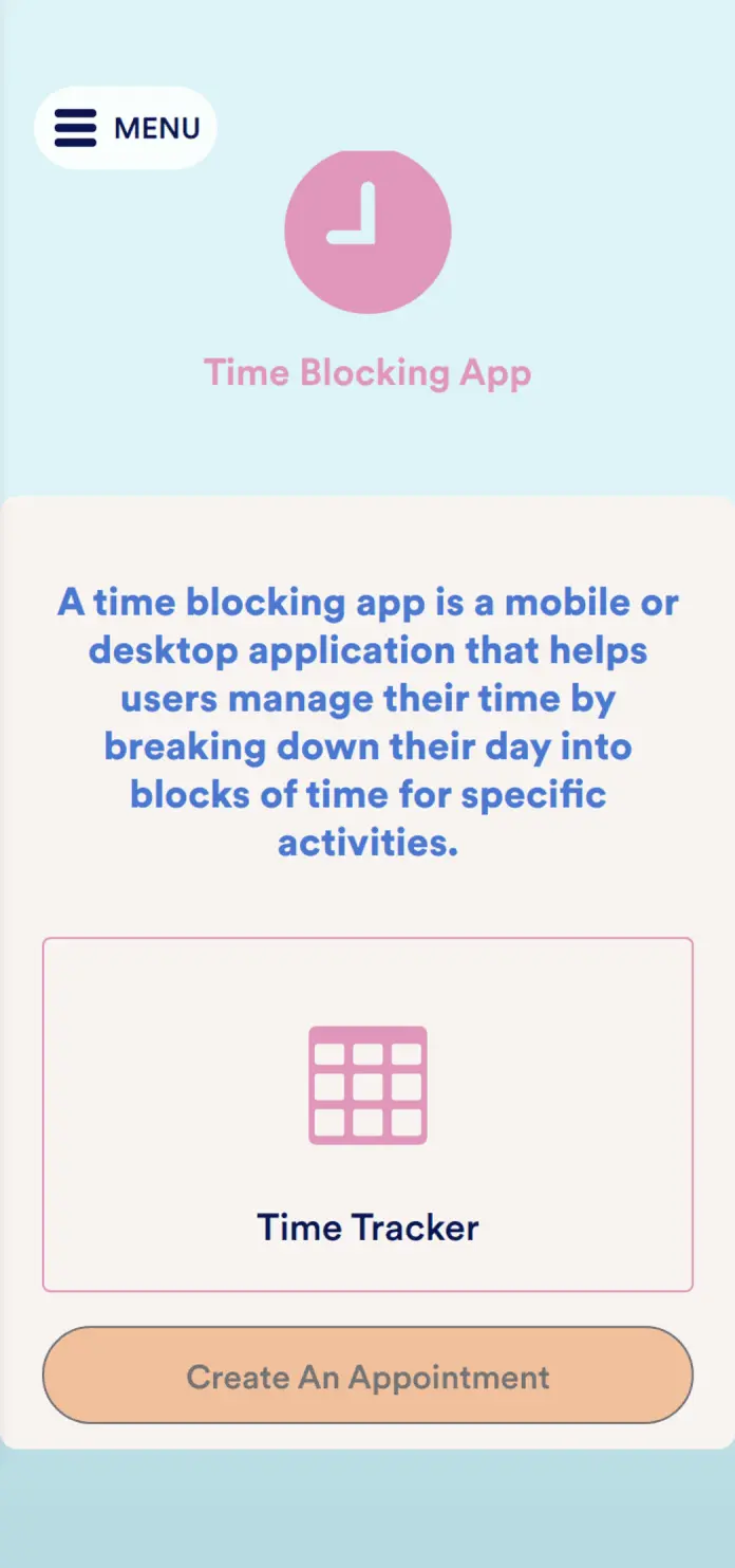 Time Blocking App