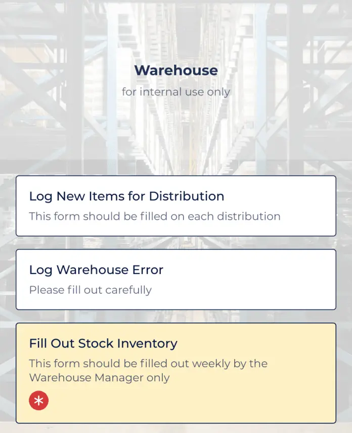 Warehouse Management App