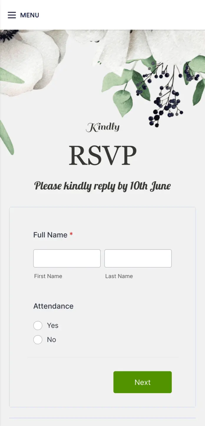 Wedding RSVP App