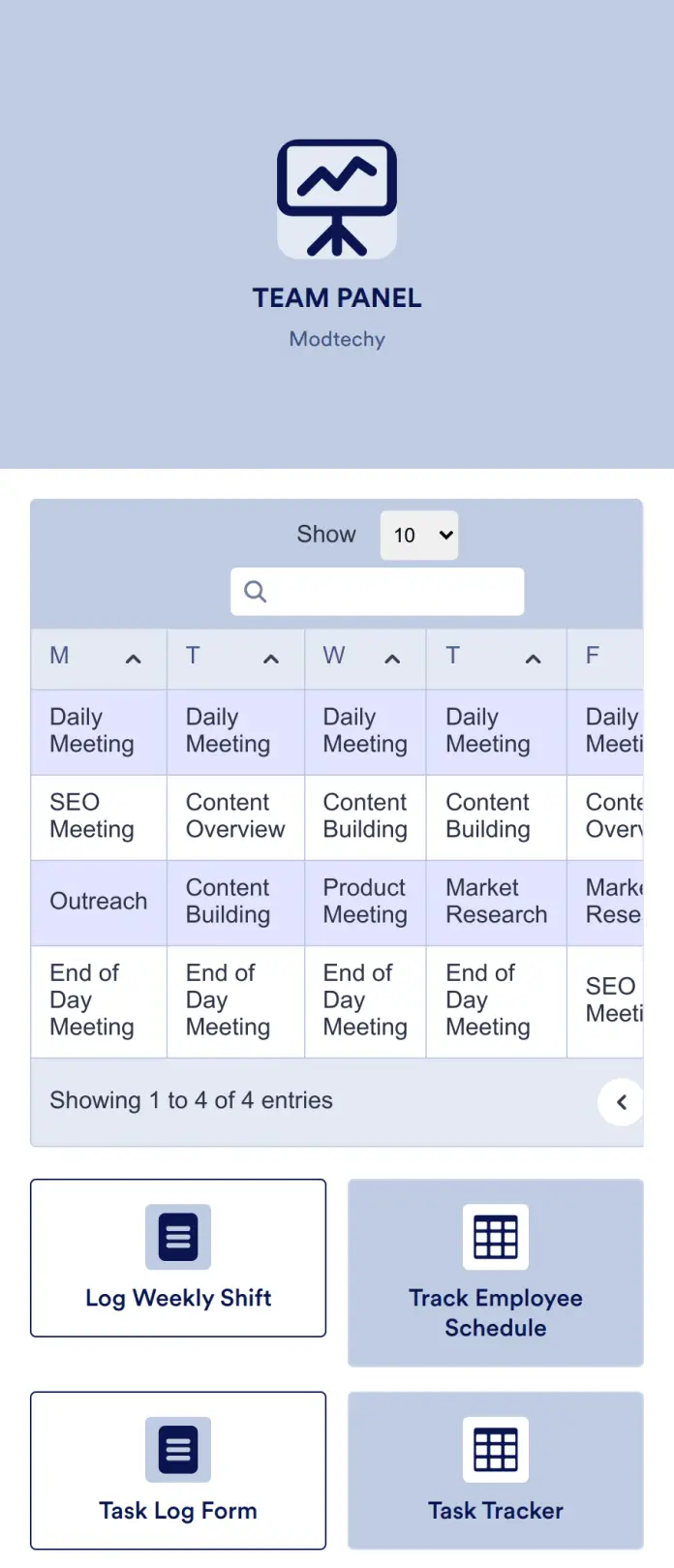 Work Schedule App