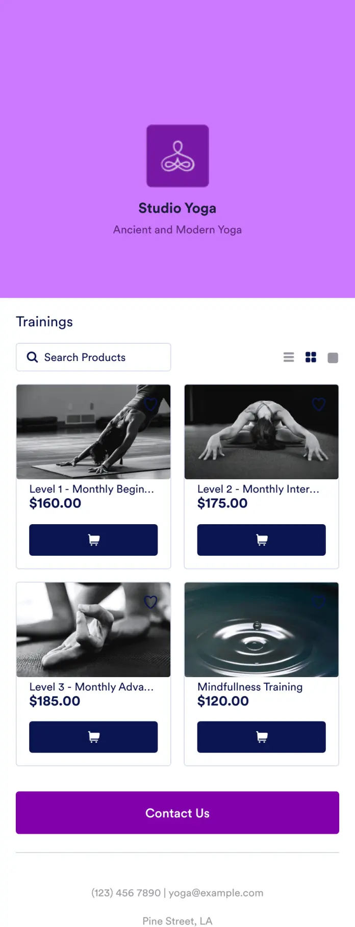 Yoga Class App