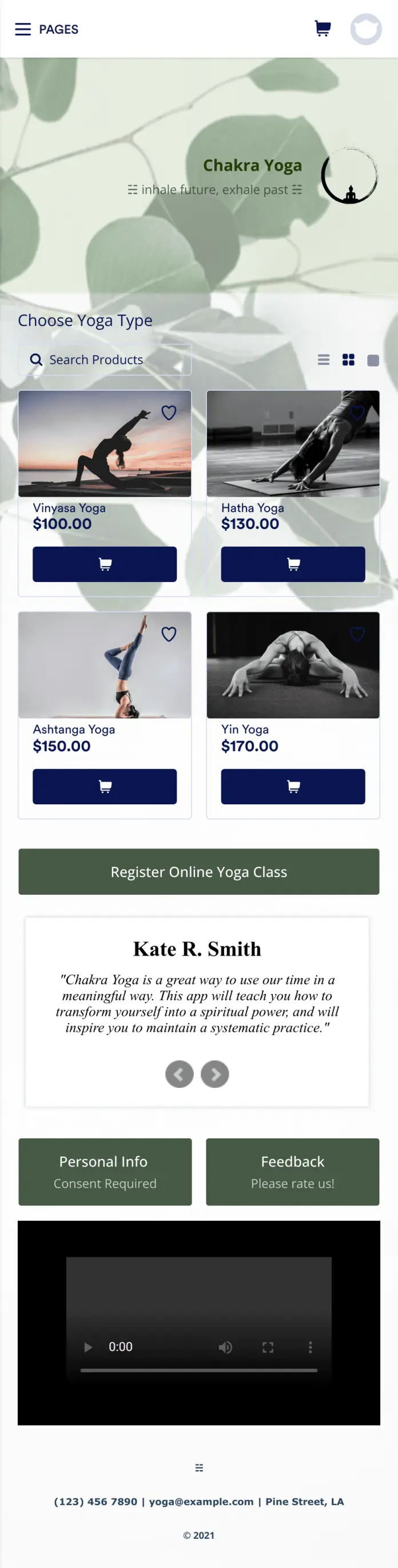 Yoga Studio App