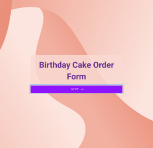Birthday Cake Order Form Template