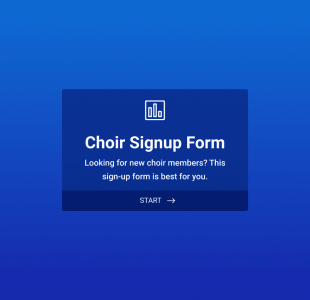 Choir Signup Form Template