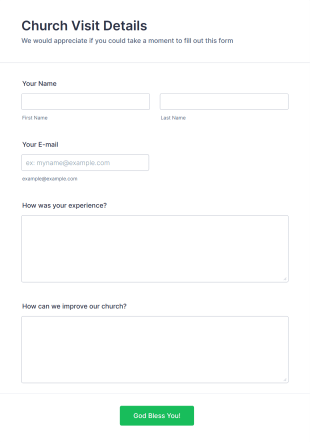 Church Form Template