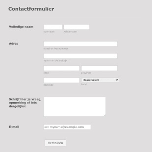 Uitgebreid Contact Formulier Form Template