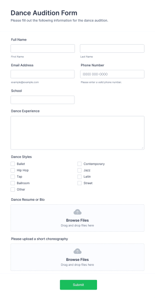 Dance Classes Registration Form Template | Jotform