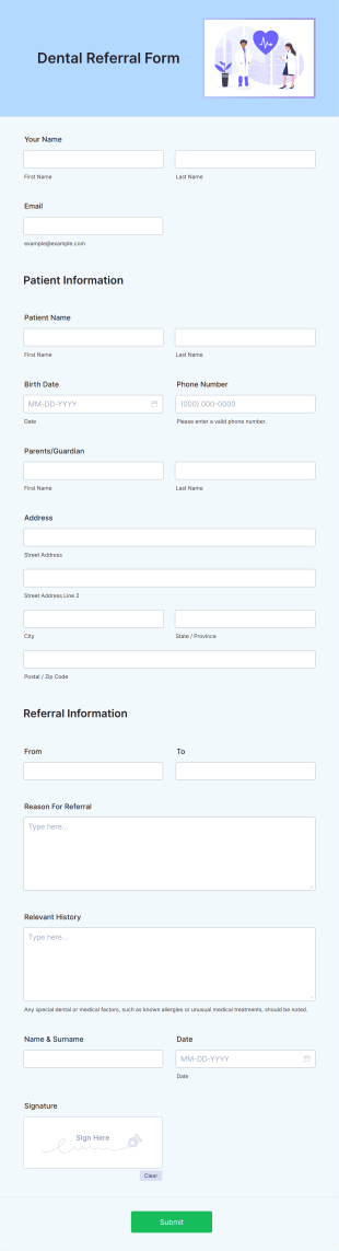 Referral Form Template | Jotform