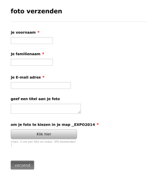 Foto Upload Formulier Form Template