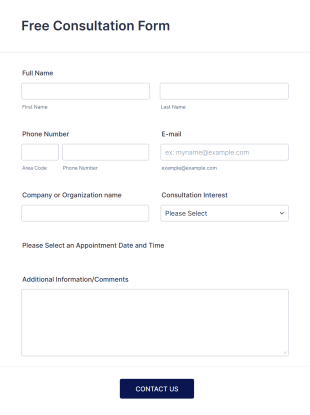Free Client Consultation Form Template