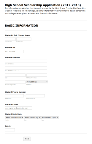 Educational Grant Application Form Template | Jotform