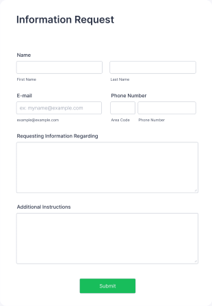 Information Request Form Template