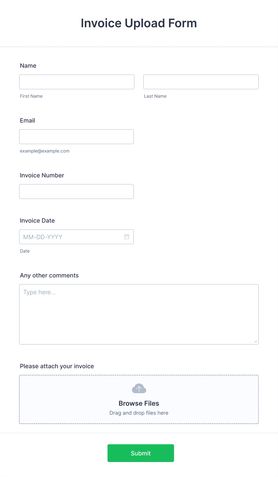 Invoice Upload Form Template | Jotform