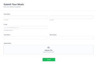 Music Submission Form Template