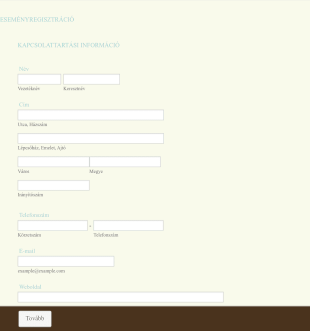 Online Esemény Regisztráció Form Template