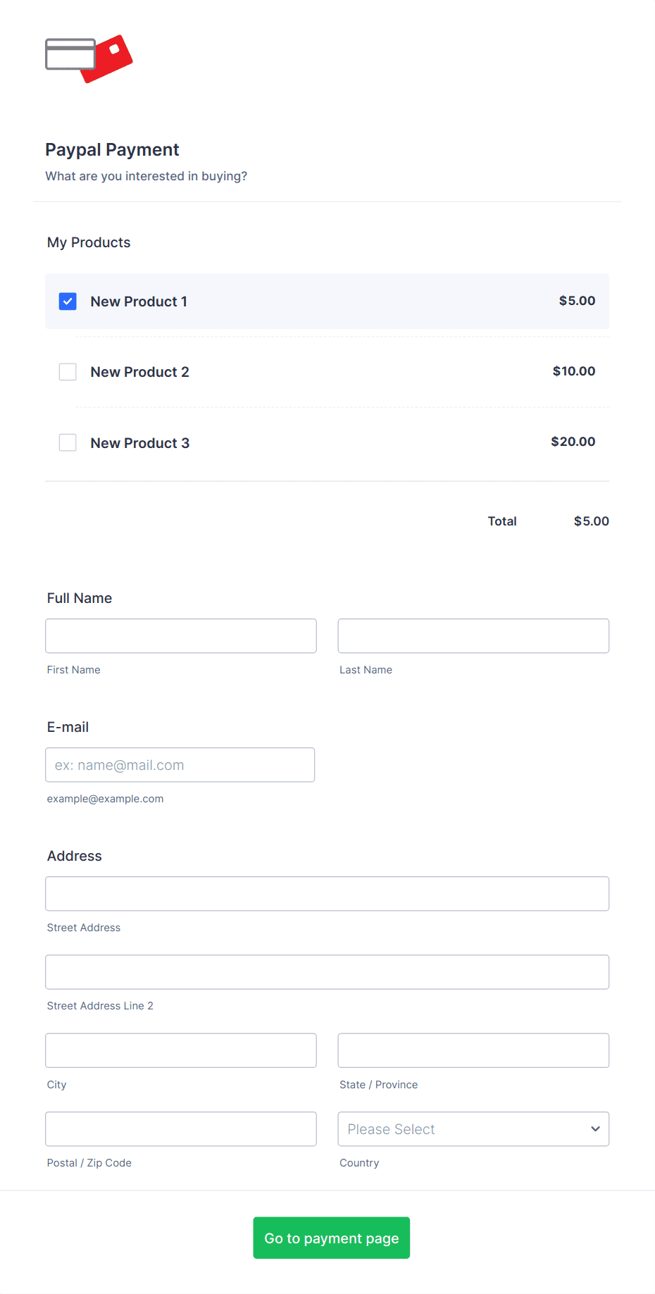 Responsive Paypal Payment Form Template | Jotform