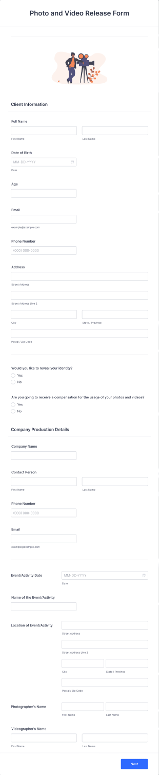 Photo And Video Release Form Template
