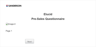 Pre Sales Questionnaire Form Template