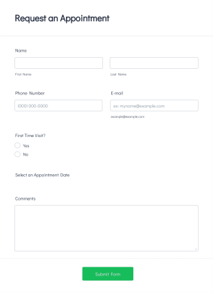 Request An Appointment Form Template