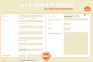 Responsive Life Insurance Quote Form Template