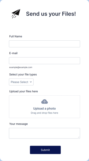 Customized And Responsive File Upload Form Template