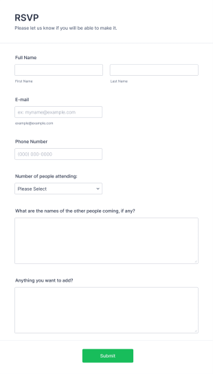 Respond To An Event Now Form Template