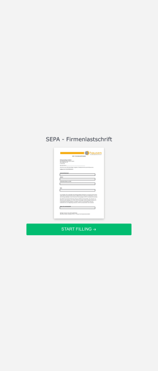 SEPA Firmenlastschrift Form Template