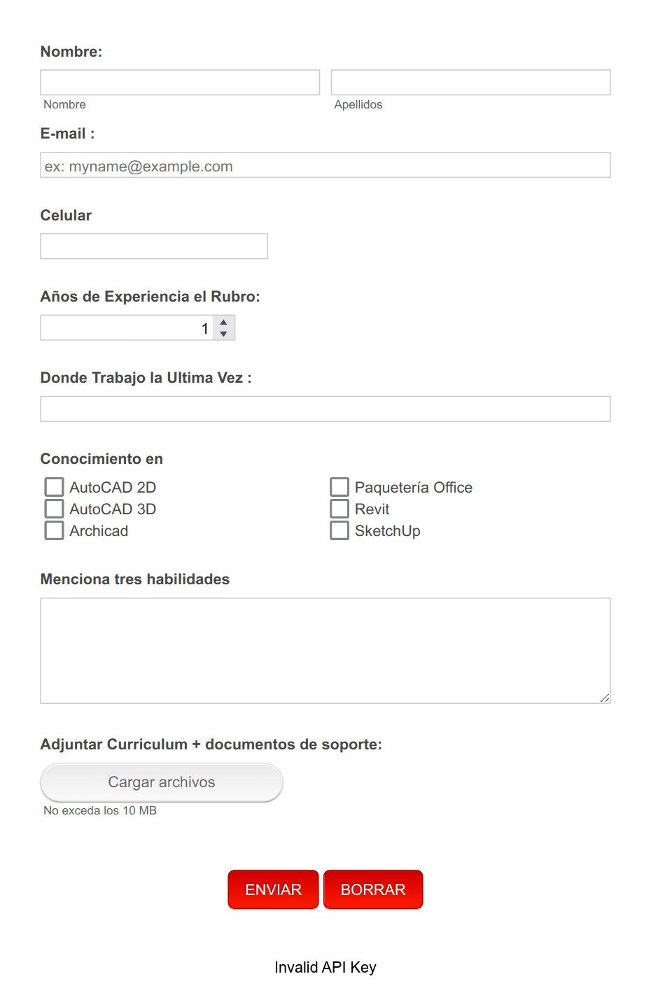 Solicitud De Empleo Para Arquitecto Plantilla De Formulario Jotform 6373