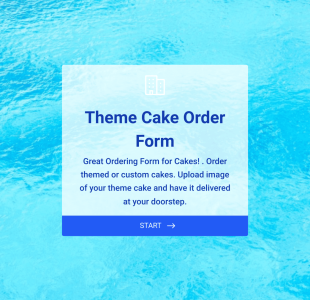 Theme Cake Order Form Template