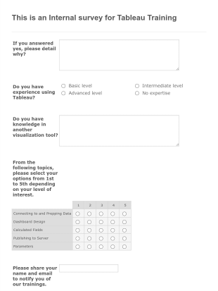 Employee Training Survey Form Template | Jotform