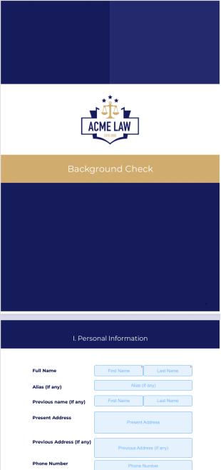 Background Check Template - PDF Templates