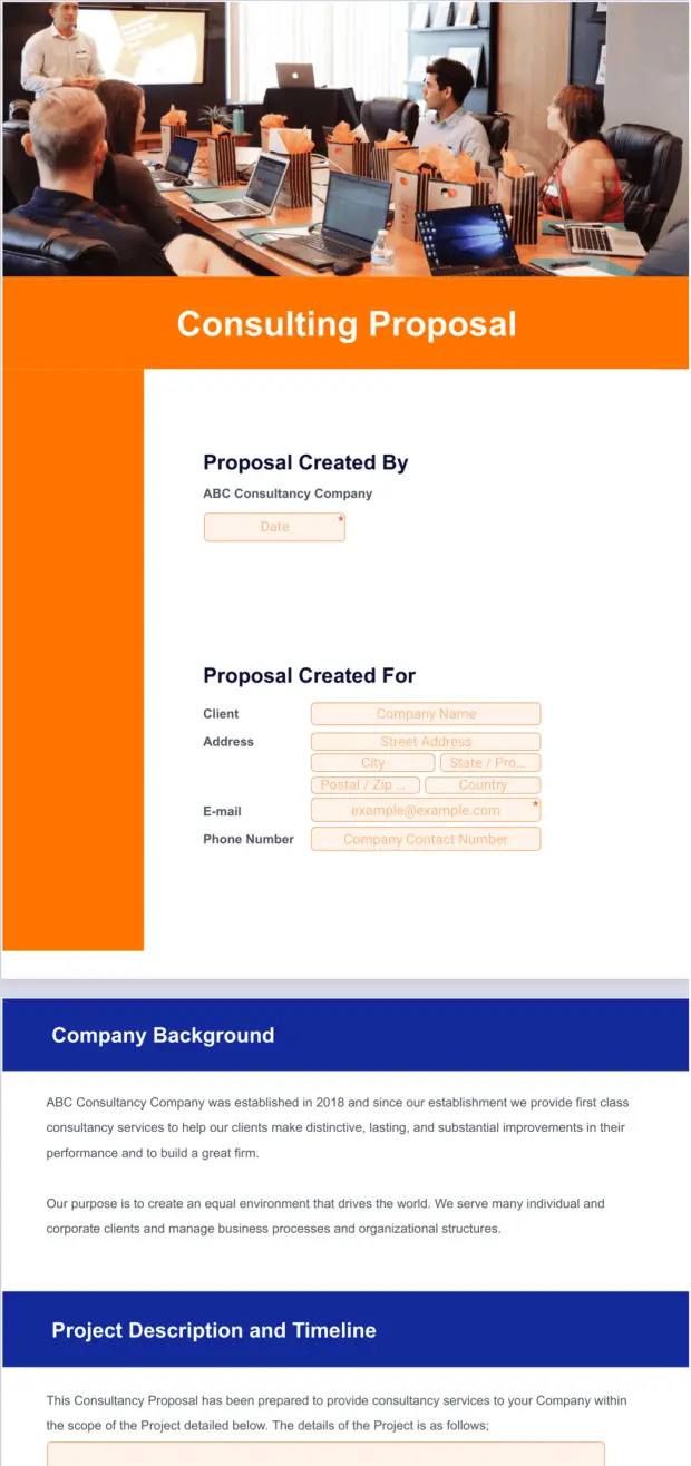 Consulting Proposal Template