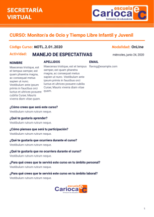 CUESTIONARIO MANEJO DE ESPECTATIVAS - PDF Templates