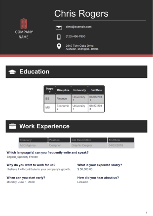 Curriculum Vitae - PDF Templates