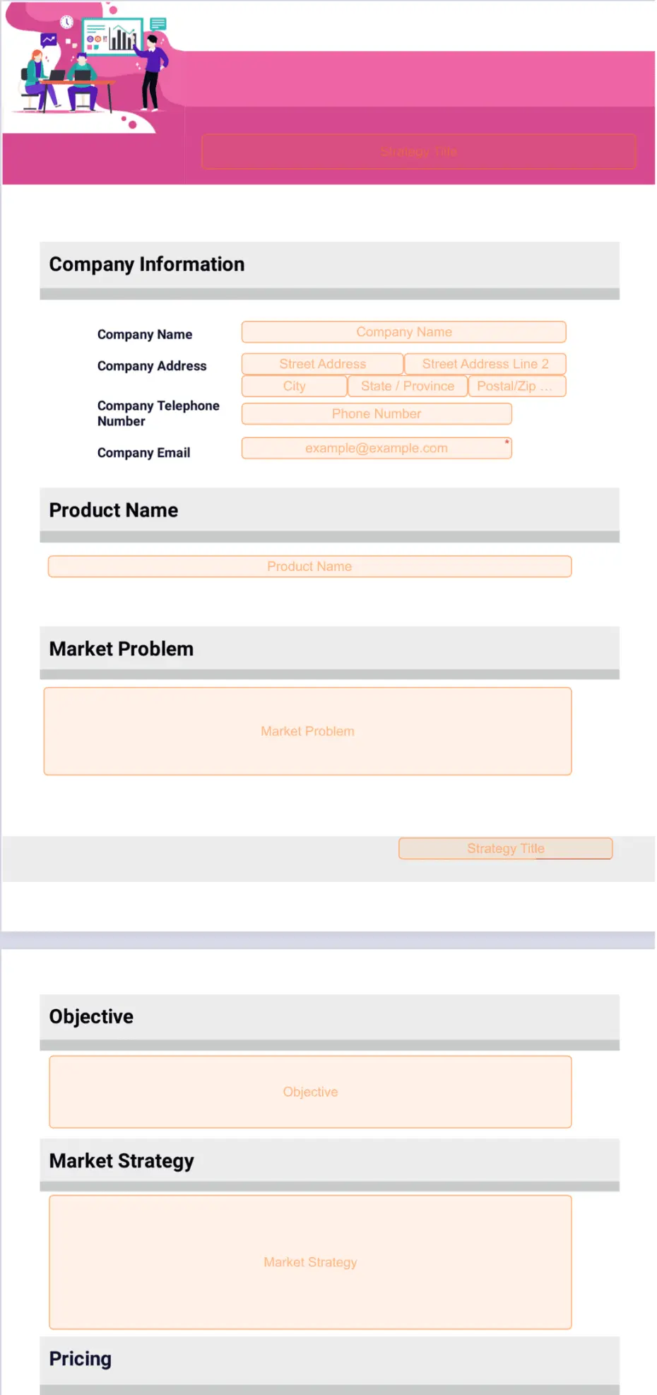Go To Market Strategy Template