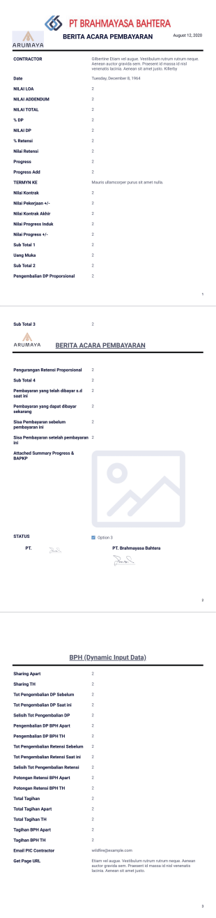 Invoice Arumaya - PDF Templates