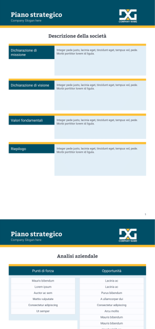 Modello di piano strategico - PDF Templates
