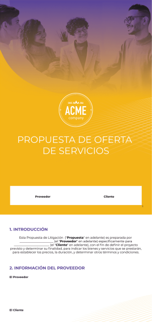 Propuesta de Oferta de Servicios - PDF Templates