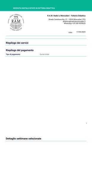 Ricevuta Digitale CE25 - PDF Templates