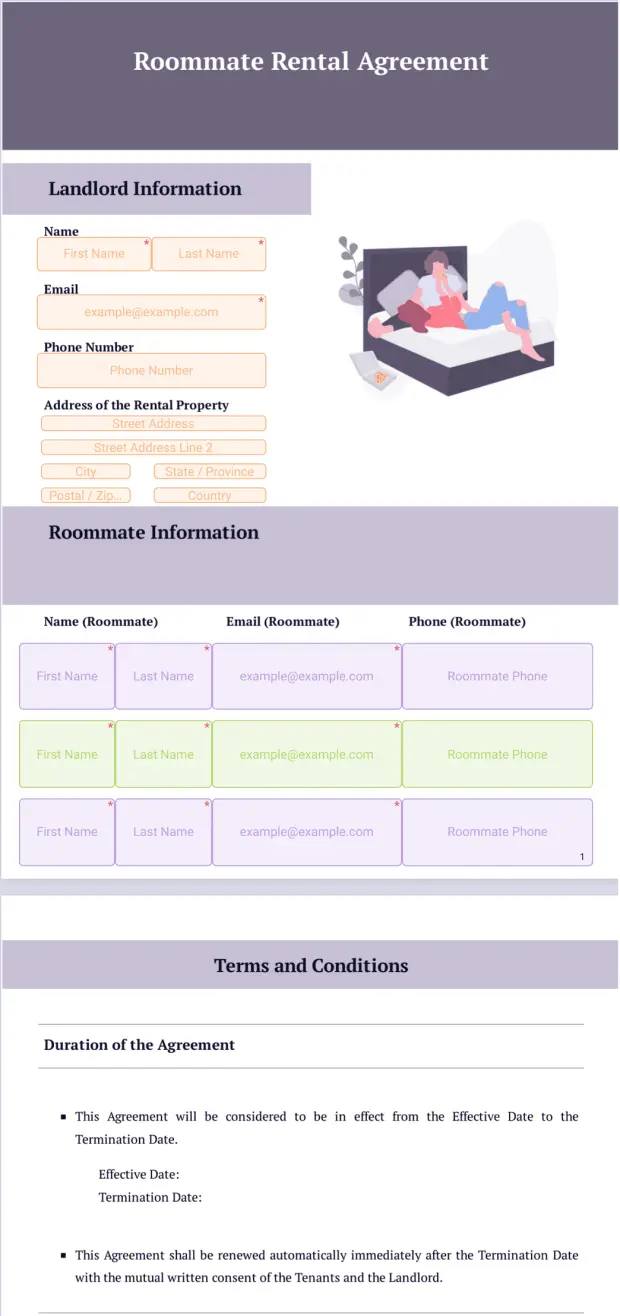 Roommate Rental Agreement Template