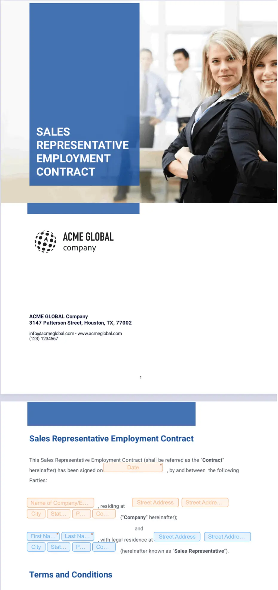 Sales Representative Contract