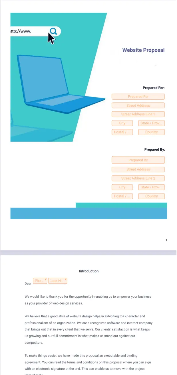 Website Proposal Template