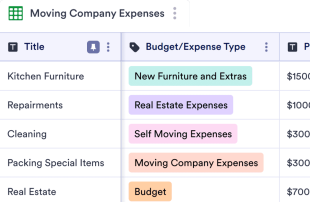 Moving Budget Template