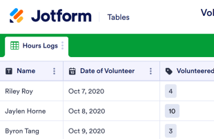 Volunteer Hours Log Sheet Template